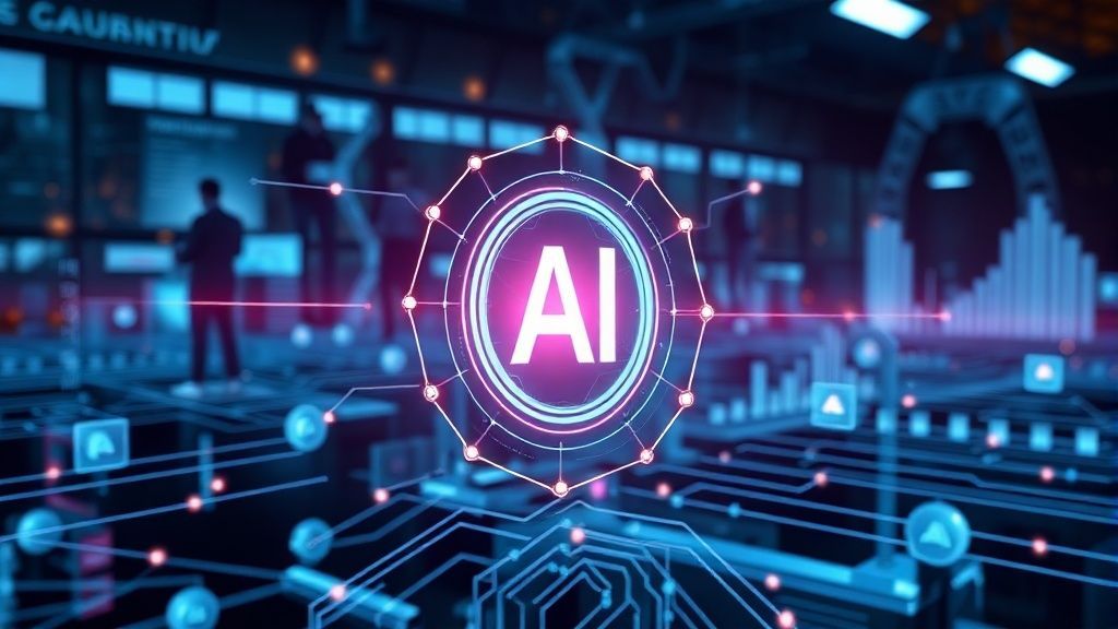 image depicting the convergence of AI technology and SaaS platforms, highlighting innovation, futuristic, digital interface, photorealistic